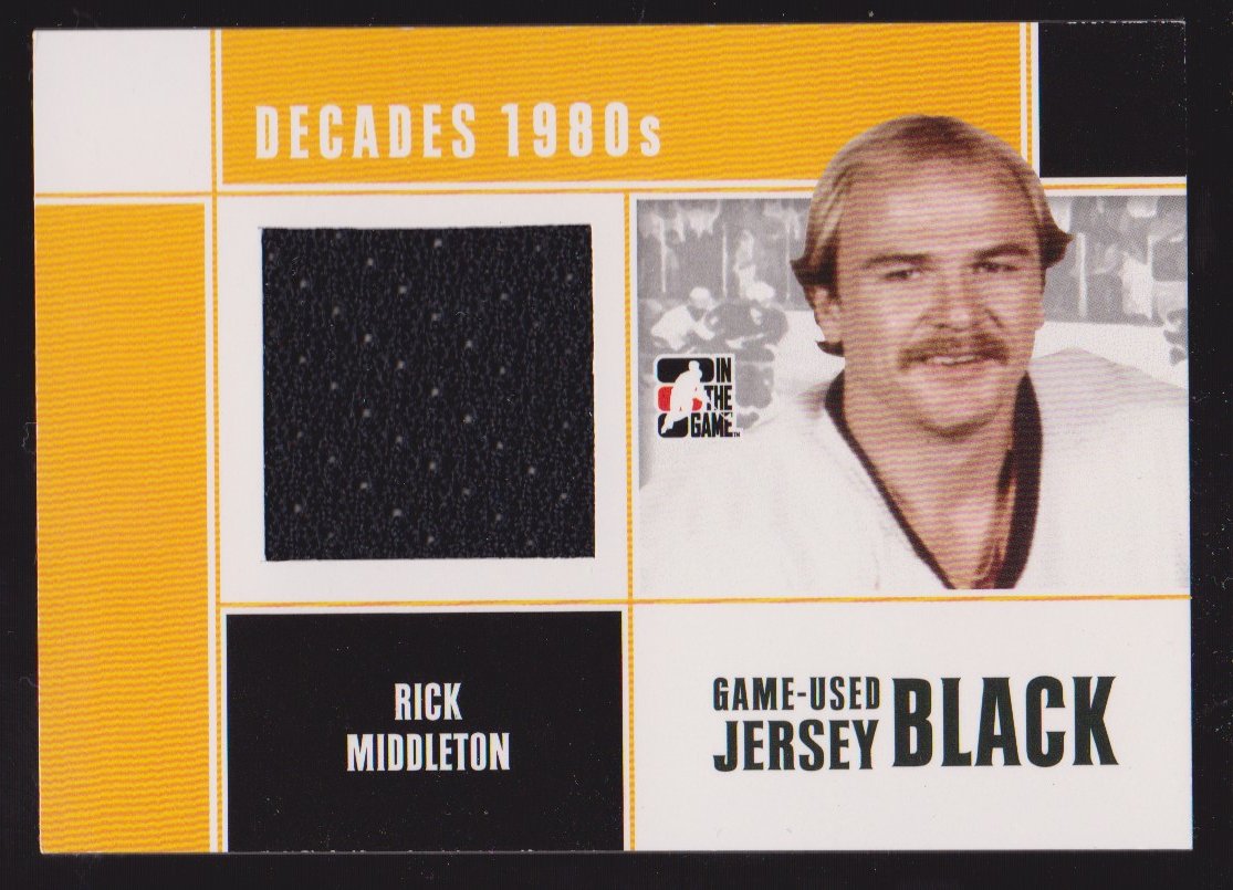 2010-11 ITG Decades 1980s Jerseys Black #M55 Rick Middleton (image for) 2010-11 ITG Decades 1980s Jerseys Black #M55 Rick Middleton